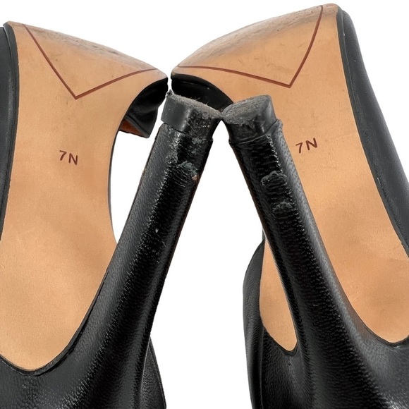 Halogen Black Pointed Toe D’Orsay Heels Size 7 Narrow Women's - Picture 10 of 11